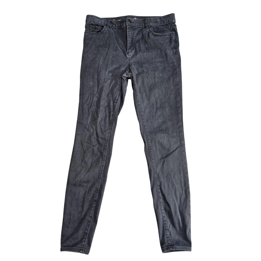 LOFT Outlet Jegging Leggings Womens 6 Gray Denim Mid Rise Stretch Pants Skinny